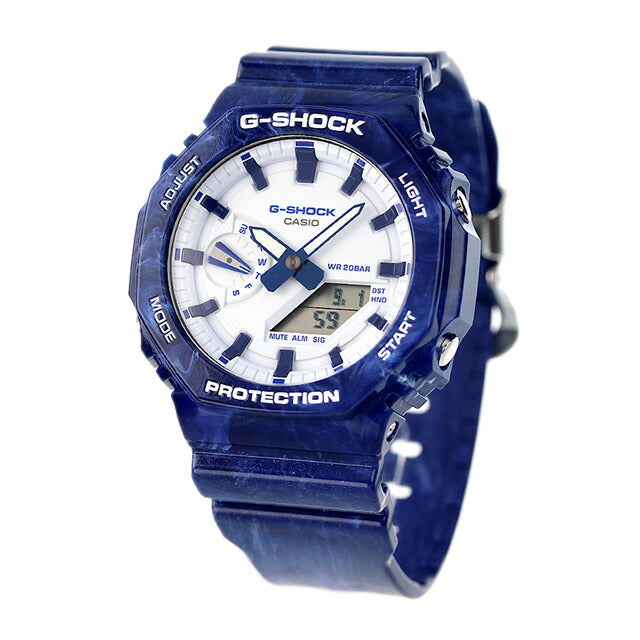 G-Shock Gee Shock G-Shock Quartz GA-2100BWP-2A模拟数字2100 Web Limited男士手表品牌Anadiscasio GA-2100BWP-2ADR