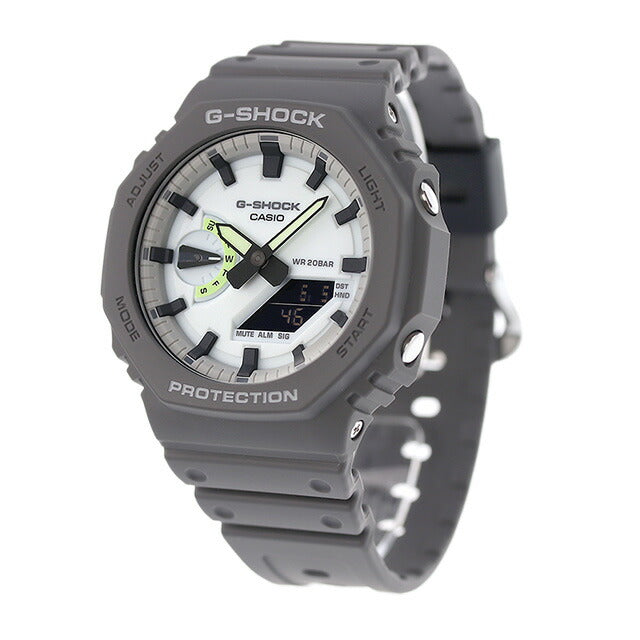 G-Shock GA-2100HD-8A模拟数字2100系列男士观看品牌Casio 卡西欧 Anadigi黑色白色灰色黑色GA-2100HD-8ADR