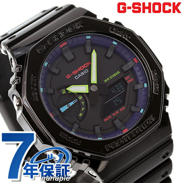 gショック ジーショック G-SHOCK クオーツ GA-2100RGB-1A アナログ-デジタル 2100 メンズ 腕時計 ブランド アナデジ ブラック 黒 カシオ GA-2100RGB-1ADR