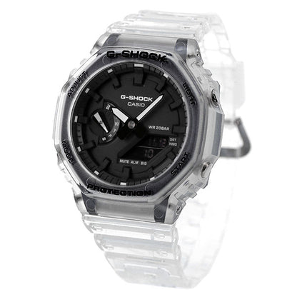 G-Shock Shock Shock G-Shock八角形男子手表品牌GA-2100SKE-7ADR BLACK SKELETON CASIO