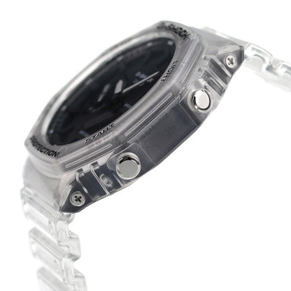 G-Shock Shock Shock G-Shock八角形男子手表品牌GA-2100SKE-7ADR BLACK SKELETON CASIO