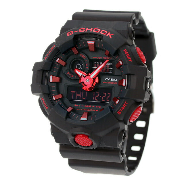 G-shock Gee Shock G-Shock G-Shock Quartz GA-700BNR-1A GA-700海外模特男士手表品牌Anadige Anadige黑色黑色Casio GA-700BNR-1ADR