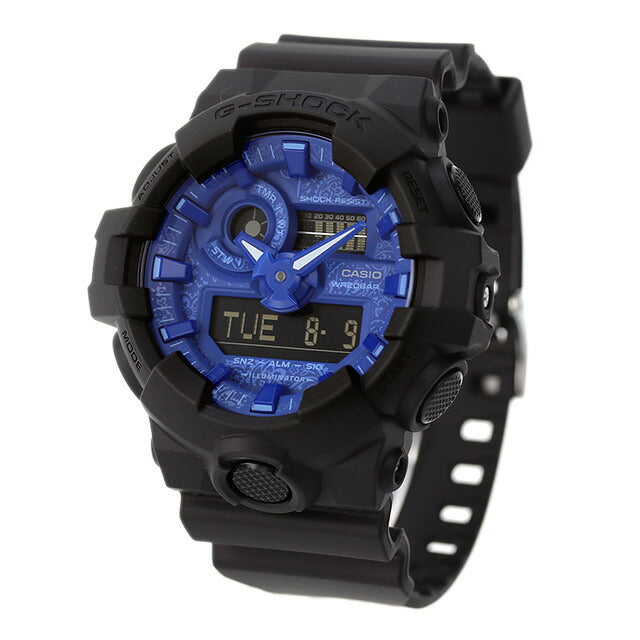 G-Shock Gee Shock g-shock Quartz GA-700BP-1A模拟数字GA-700海外模特男士手表品牌黑色蓝色黑色Casio GA-700BP-1ADR