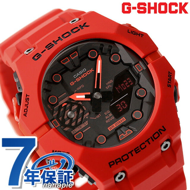 G-Shock Gee Shock G-Shock Quartz GA-B001-4A GA-B001蓝牙男士手表品牌Anadige黑色红色黑色Casio GA-B001-4ADR