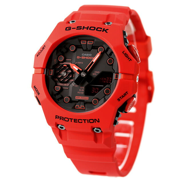 G-Shock Gee Shock G-Shock Quartz GA-B001-4A GA-B001蓝牙男士手表品牌Anadige黑色红色黑色Casio GA-B001-4ADR