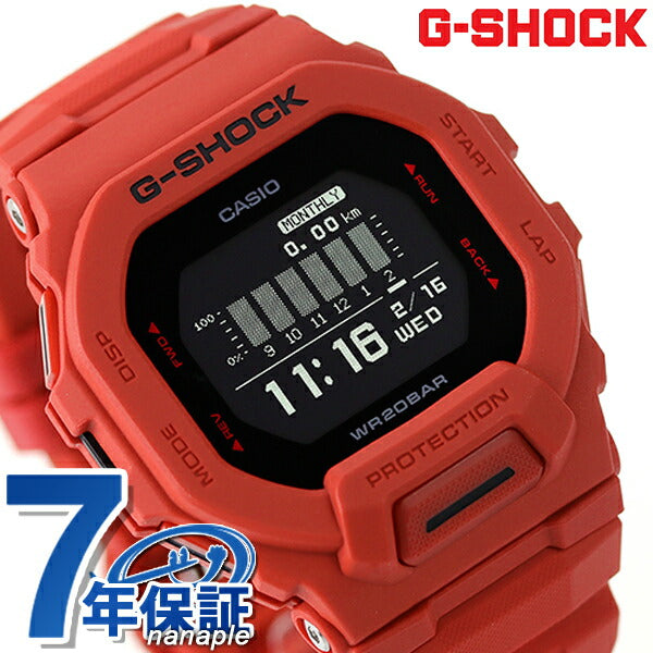 G-shock Gee Shock G-Shock Quartz GBD-200RD-4 G-Squad-GBD-200 World Time Men Watch品牌Black Red Casio GBD-200RD-4DR