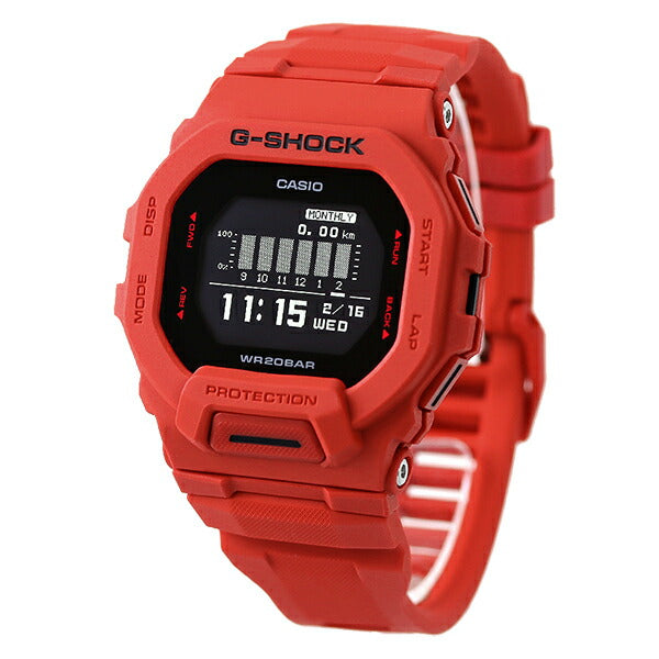 gショック ジーショック G-SHOCK クオーツ GBD-200RD-4 G-スクワッド GBD-200 ワールドタイム メンズ 腕時計 ブランド ブラック レッド カシオ GBD-200RD-4DR