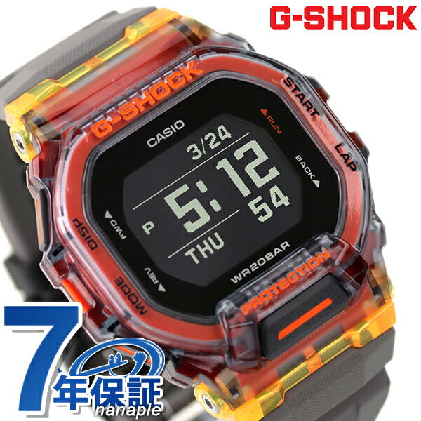 G-Shock Gee Shock G-SHOCK Watch Brand G-Squad GBD-200 World Time Quartz Men GBD-200SM-1A5DR Black Gray Casio