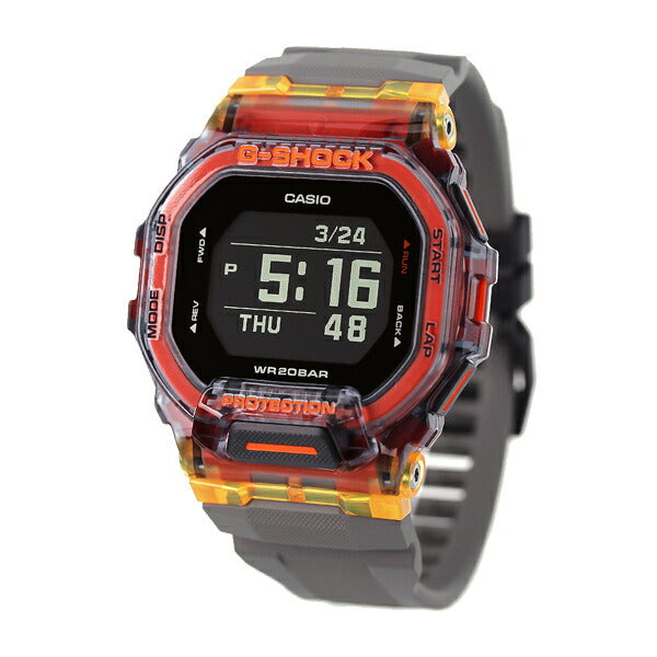 G-Shock Gee Shock G-SHOCK Watch Brand G-Squad GBD-200 World Time Quartz Men GBD-200SM-1A5DR Black Gray Casio