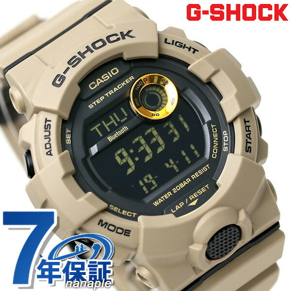 G-Shock G-Squad GBD-800男士手表品牌GBD-800UC-5DR黑色黑色米色Casio