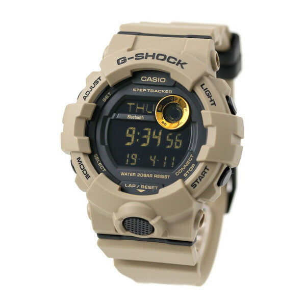 G-Shock G-Squad GBD-800男士手表品牌GBD-800UC-5DR黑色黑色米色Casio