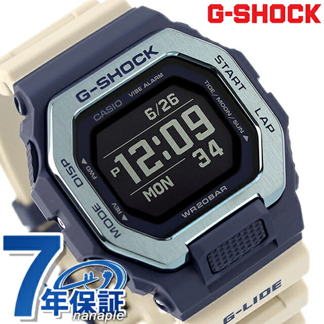 G-Shock Gee Shock G-Shock GBX-100TT-2蓝牙男士手表Casio Digital Navy海军黑色米色黑色GBX-100TT-2DR