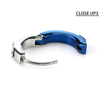 ポリス ピアス メンズ ブランド ステンレススチール フープ 片耳用 GE2102530 シルバー ブルー アクセサリー GE2102530