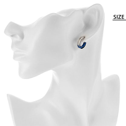 ポリス ピアス メンズ ブランド ステンレススチール フープ 片耳用 GE2102530 シルバー ブルー アクセサリー GE2102530