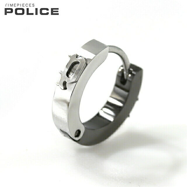 ポリス ピアス メンズ ブランド ステンレススチール フープ 片耳用 GE2102531 シルバー ガンメタル アクセサリー GE2102531