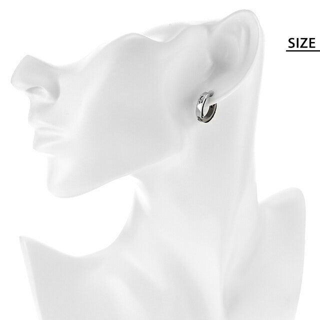 ポリス ピアス メンズ ブランド ステンレススチール フープ 片耳用 GE2102531 シルバー ガンメタル アクセサリー GE2102531
