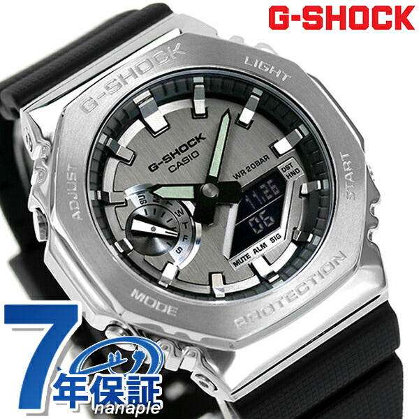 G-Shock Gee Shock G-Shock GM-2100 Analog Digital 2100 World Quartz男士观看品牌GM-2100-1ADR黑色Casio