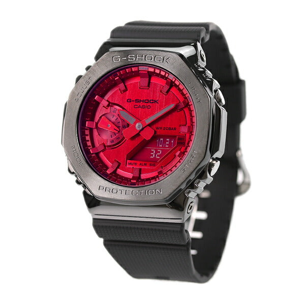 gショック ジーショック G-SHOCK GM-2100 8角形 クオーツ メンズ 腕時計 ブランド GM-2100B-4ADR レッド ブラック カシオ