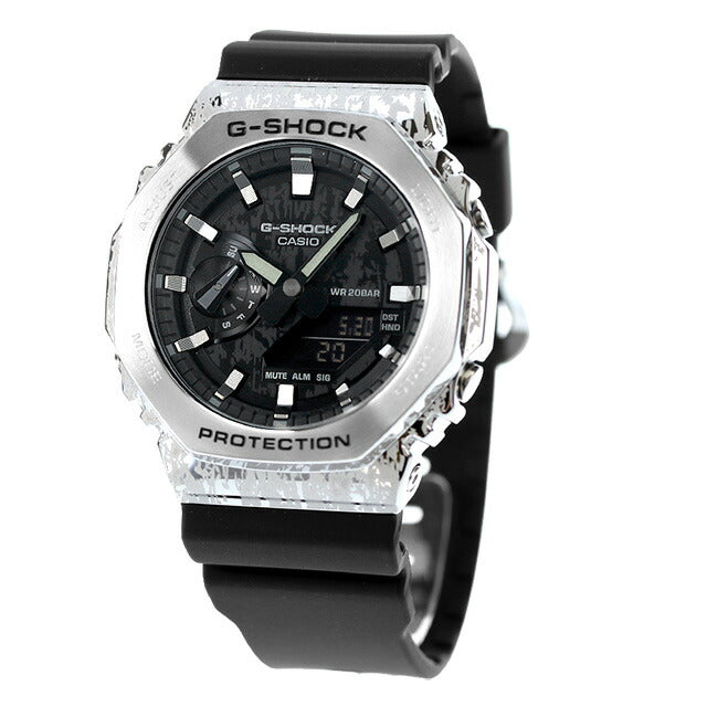 G-shock Shock G-Shock GM-2100GC-1A模拟数字2100系列男士表Casio 卡西欧 Anadigi黑色黑色GM-2100GC-1ADR