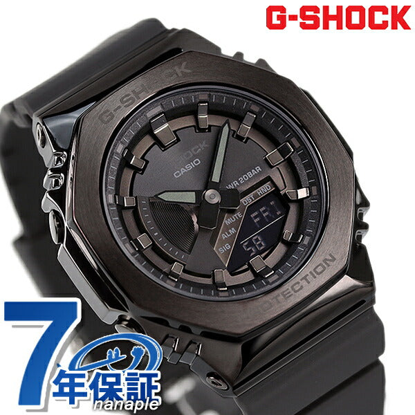 G-Shock Shock Shock G-Shock GM-S2100 S系列石英男性手表GM-S2100B-8ADR黑色灰色Casio Casio