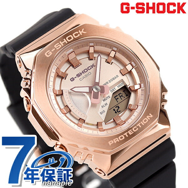 G-Shock Gee Shock G-Shock GM-S2100 S系列石英男性手表GM-S2100PG-1A4DR粉红色黑色Casio Casio