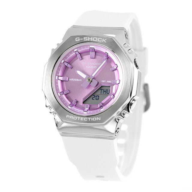 gショック ジーショック G-SHOCK クォーツ 電池式 GM-S2110-7A6 アナログデジタル レディース 腕時計 ブランド カシオ casio アナデジ パープル ホワイト 白 GM-S2110-7A6DR