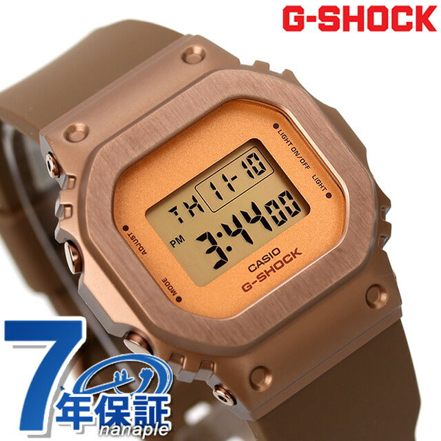 G-shock Gee Shock G-Shock Quartz GM-S5600BR-5数字男士女士观看品牌数字粉红色金黄色Casio GM-S5600BR-5DR