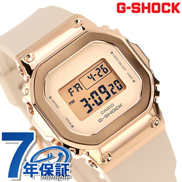 G-Shock G-Shock GM-S5600UPG-4数字女士手表品牌Casio 卡西欧 数字粉红色米色GM-S5600UPG-4DR