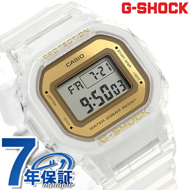 G-Shock Gee Shock G-SHOCK GMD-S5600SG-7 Unisex Watch Brand Casio Digital Mirror Gold Skeleton Men GMD-S5600SG-7DR