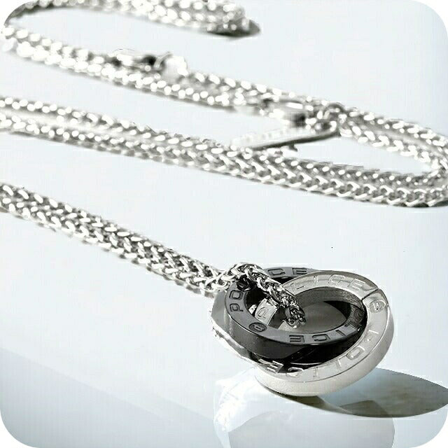ポリス ネックレス メンズ ブランド N OTEMANU ステンレス GN2102519 シルバー ブラック ジュエリー GN2102519
