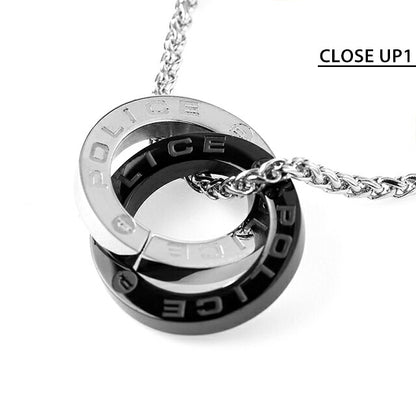 ポリス ネックレス メンズ ブランド N OTEMANU ステンレス GN2102519 シルバー ブラック ジュエリー GN2102519