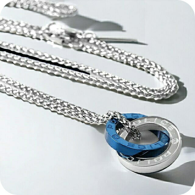 ポリス ネックレス メンズ ブランド N OTEMANU ステンレス GN2102521 シルバー ブルー ジュエリー GN2102521