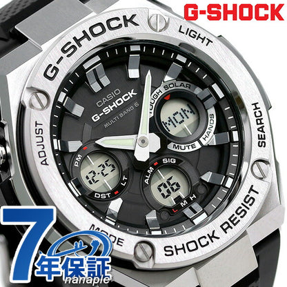 G-shock G-shock G钢电台太阳能观看GST-W110-1AER黑色Casio Casio