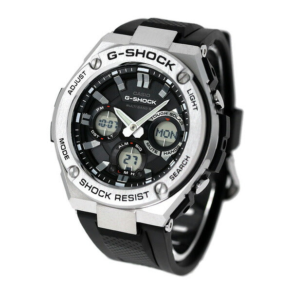 gショック ジーショック G-SHOCK Gスチール 電波ソーラー メンズ 腕時計 GST-W110-1AER 黒 カシオ CASIO