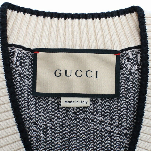 グッチ ニット メンズ ブランド GUCCI イタリア 703112 ブラック ベージュ系 ウェア 選べるモデル GUC703112A