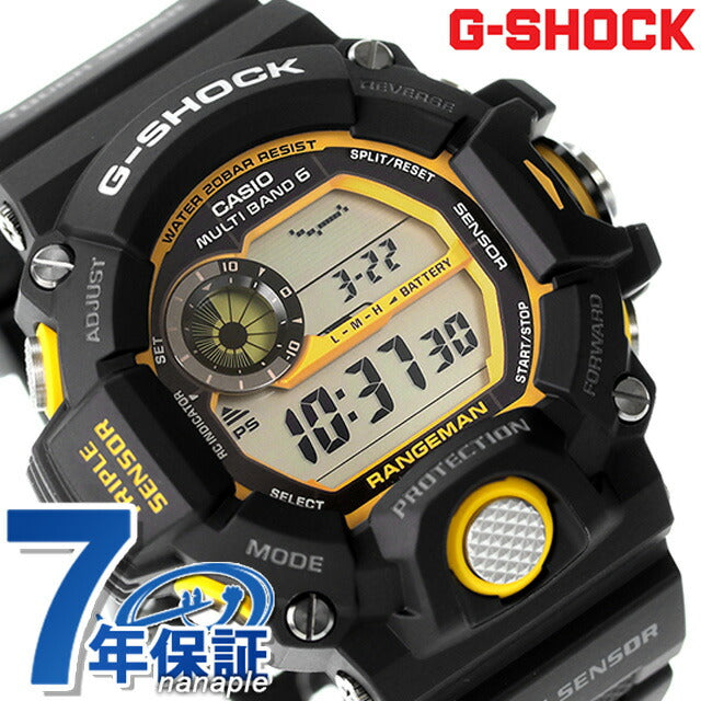 G-Shock Gee Shock G-SHOCK Radio Solar GW-9400Y-1 Master of G Land Range Man Overseas Model Watch Digital Yellow Black Casio CASIO GW-9400Y-1er