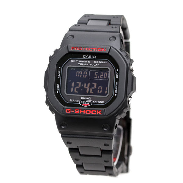 G-Shock Gee Shock G-Shock Radio Solar Bluetooth移动链接GW-B5600男士手表品牌GW-B5600HR-1DR全黑Casio