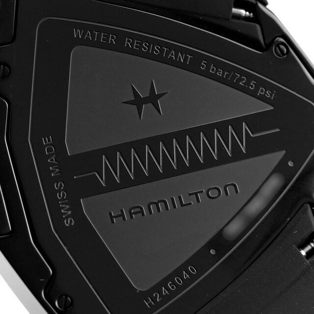 ハミルトン ベンチュラ XXL ブライト 48mm クオーツ 腕時計 ブランド メンズ HAMILTON H24604330 アナログ オールブラック 黒 スイス製