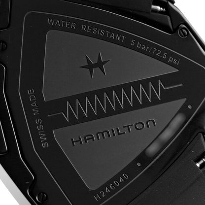 ハミルトン ベンチュラ XXL ブライト 48mm クオーツ 腕時計 ブランド メンズ HAMILTON H24604330 アナログ オールブラック 黒 スイス製