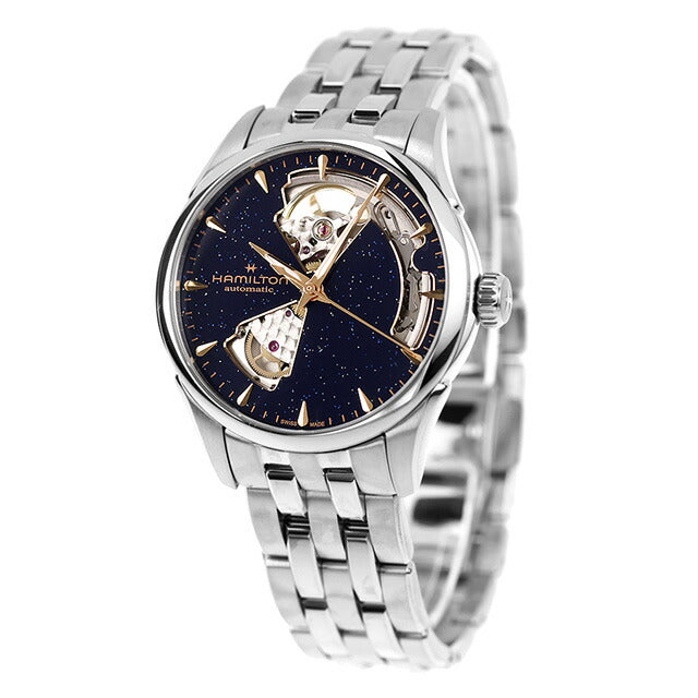 ハミルトン ジャズマスター Open Heart Auto 36mm 自動巻き 腕時計 ブランド メンズ レディース オープンハート HAMILTON JAZZMASTER H32215142 アナログ ブルー H32215142