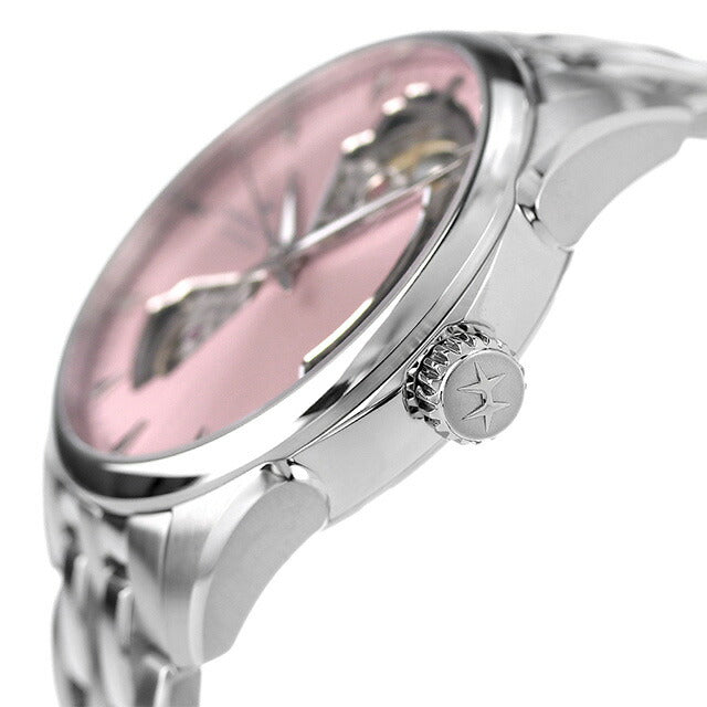 Hamilton Jazz Master 36mm Automatic Mechanical Watch Brand Ladies Open Heart H32215170 Made by analog pink Switzerland