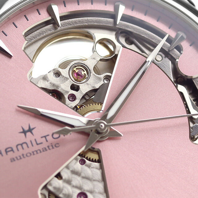 Hamilton Jazz Master 36mm Automatic Mechanical Watch Brand Ladies Open Heart H32215170 Made by analog pink Switzerland