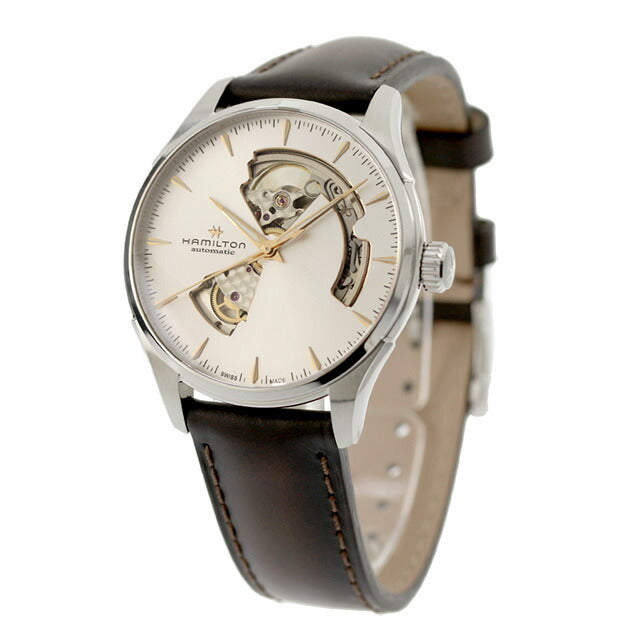 ハミルトン ジャズマスター 40mm 自動巻き 腕時計 ブランド メンズ HAMILTON H32675551 アナログ シルバー ブラウン スイス製 H32675551