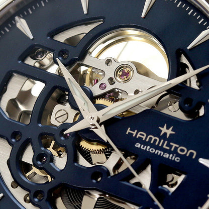 ハミルトン ジャズマスター スケルトン オート 40mm 自動巻き 腕時計 ブランド メンズ オープンハート HAMILTON H42535541