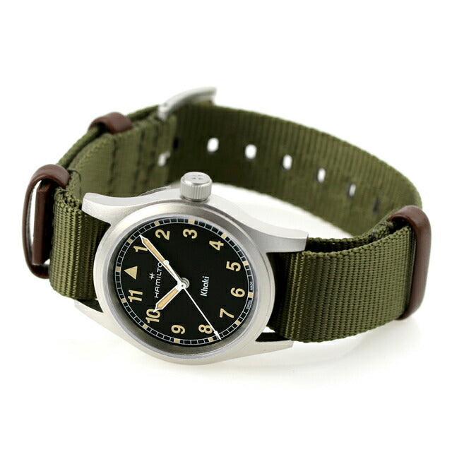 ハミルトン カーキ フィールド 33mm クオーツ 腕時計 ブランド メンズ レディース HAMILTON H69301930 アナログ ブラック グリーン 黒 スイス製 H69301930