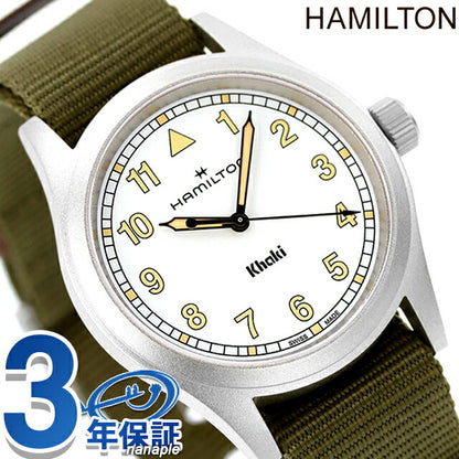 ハミルトン カーキ フィールド 38mm クォーツ 電池式 腕時計 ブランド メンズ レディース HAMILTON H69401910 アナログ ホワイト グリーン 白 スイス製 H69401910