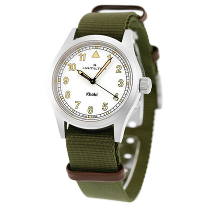 ハミルトン カーキ フィールド 38mm クォーツ 電池式 腕時計 ブランド メンズ レディース HAMILTON H69401910 アナログ ホワイト グリーン 白 スイス製 H69401910