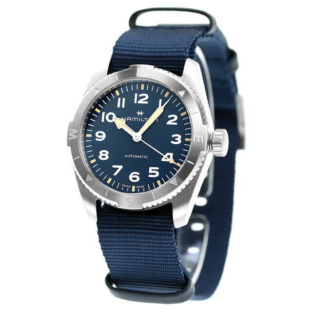 ハミルトン カーキ フィールド エクスペディション オート 37mm 自動巻き 腕時計 ブランド メンズ HAMILTON H70225940 アナログ ブルー ネイビー H70225940