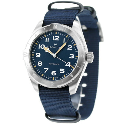ハミルトン カーキ フィールド エクスペディション オート 41mm 自動巻き 腕時計 ブランド メンズ HAMILTON H70315940 アナログ ブルー ネイビー H70315940