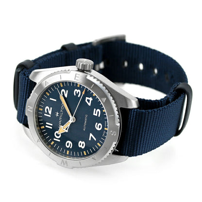 ハミルトン カーキ フィールド エクスペディション オート 41mm 自動巻き 腕時計 ブランド メンズ HAMILTON H70315940 アナログ ブルー ネイビー H70315940